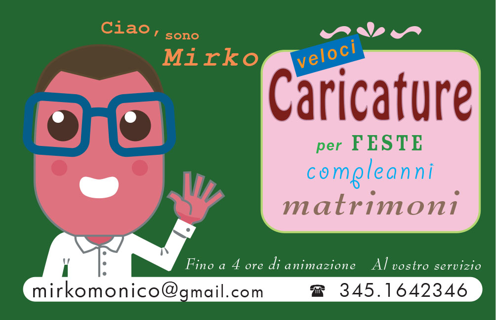 Mirko Monico, caricature profili animazione eventi feste matrimoni